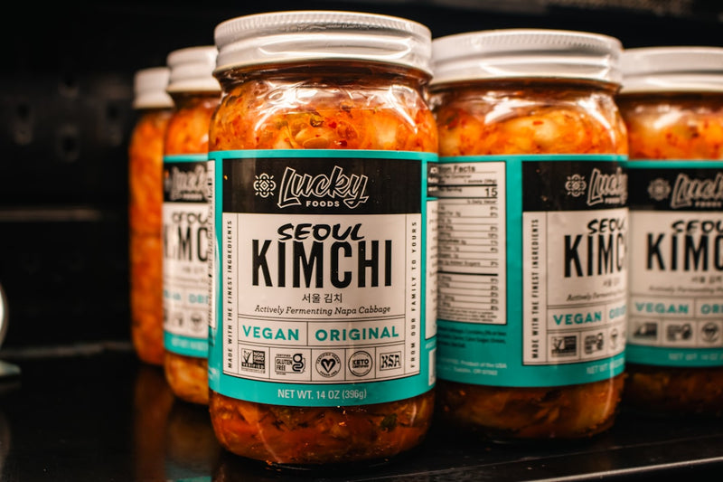 Fermented kimchi and gut health foods for clearer skin