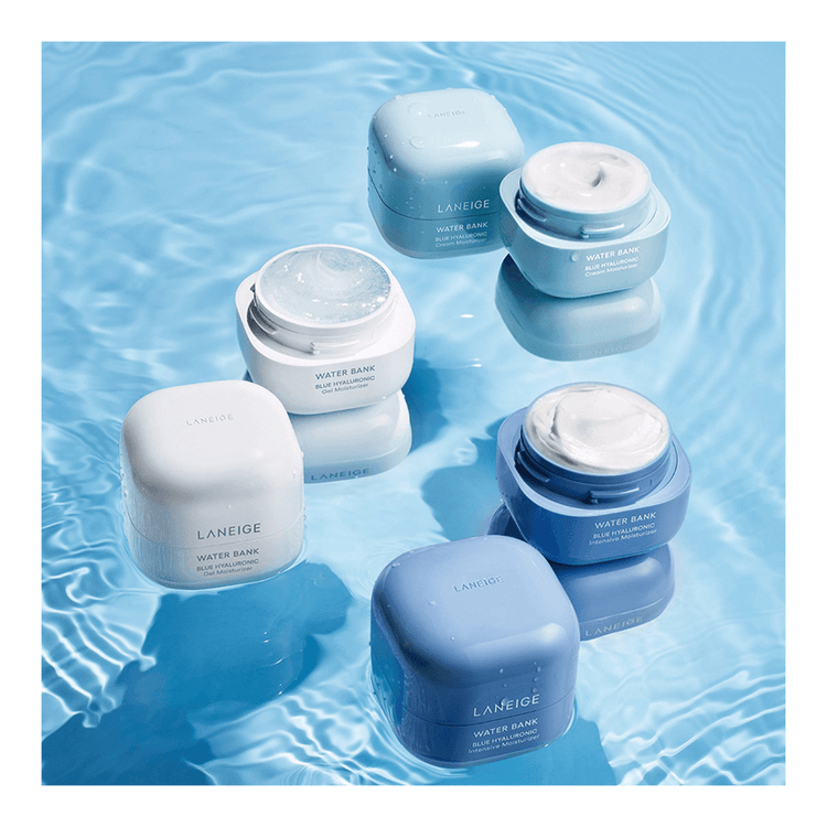 LANEIGE Water Bank Blue Hyaluronic Gel Moisturizer packaging and details