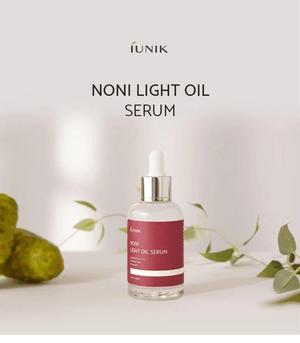 iUNIK Noni Light Oil Serum packaging and details