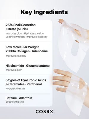 COSRX Advanced Snail Mucin Glass Glow Hydrogel Mask 34g X 3ea, image 11