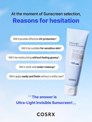 COSRX Ultra-Light Invisible Sunscreen SPF50 PA++++ 50ml, image 11