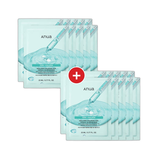 Anua PDRN Hyaluronic Acid Capsule 100 Serum Mask Sheet 23ml*10ea