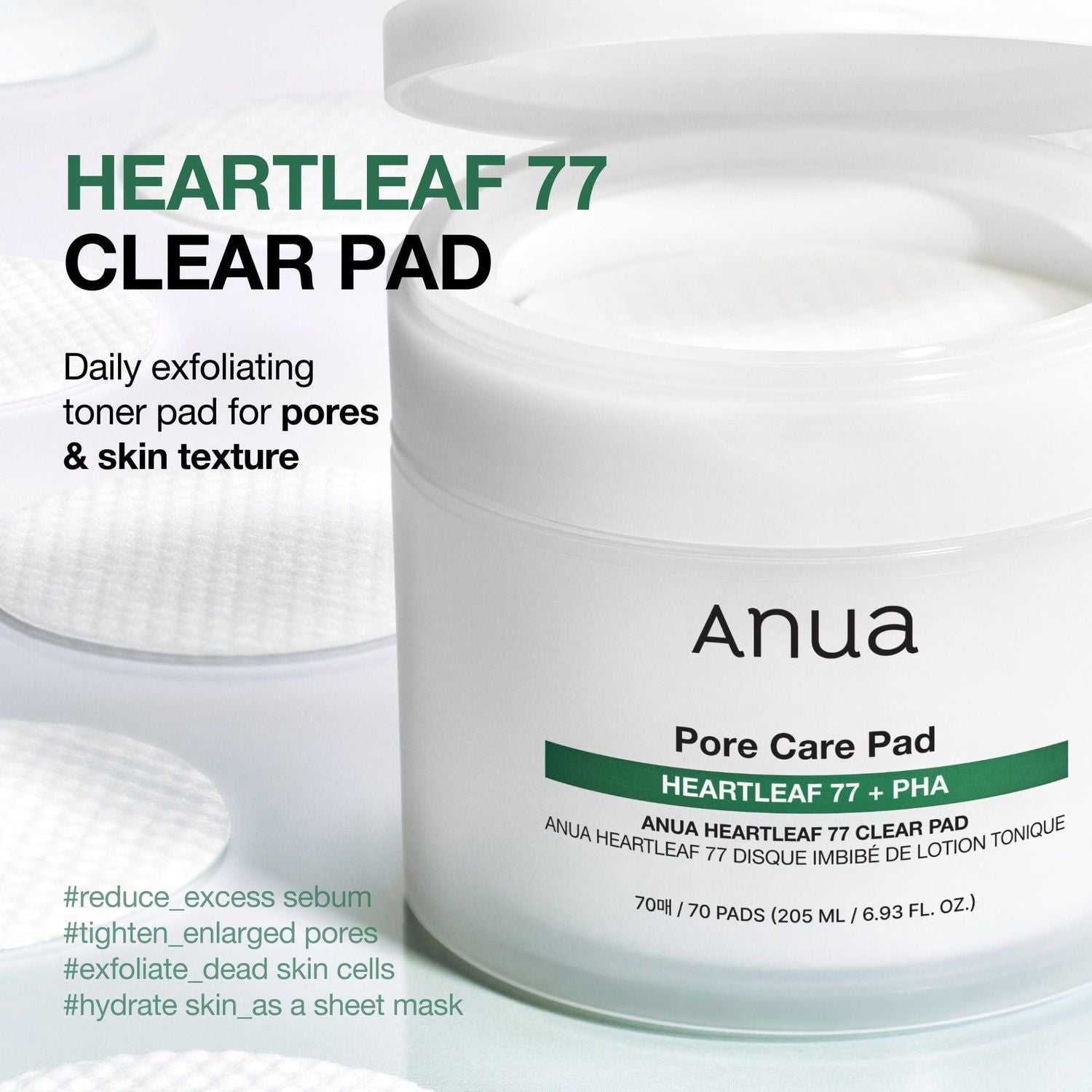 Anua HEARTLEAF 77 CLEAR PAD 70ea(150ml)