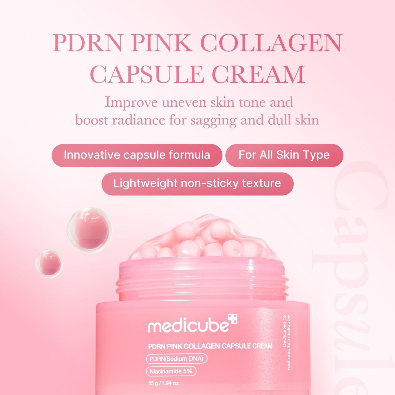 medicube PDRN Pink Collagen Capsule Cream 55ml