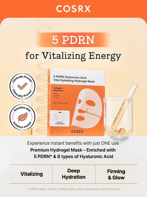 COSRX 5 PDRN Hyaluronic Acid Vital Hydrating Hydrogel Mask 34g X 3ea, image 3