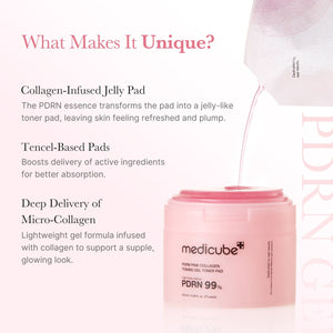 medicube PDRN Pink Collagen Gel Toner Pad 120ml/70pads, image 3