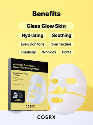 COSRX Advanced Snail Mucin Glass Glow Hydrogel Mask 34g X 3ea, image 4
