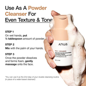 Anua RICE ENZYME BRIGHTENING CLEANSING POWDER 40g, image 4