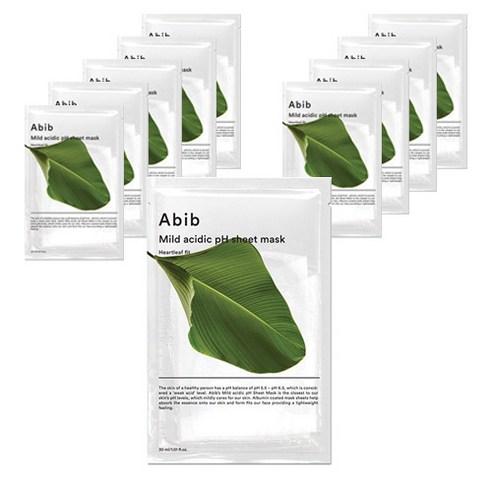 Abib Mild Acidic pH Sheet Mask Heartleaf Fit 30ml X 10pcs (Facial Mask)