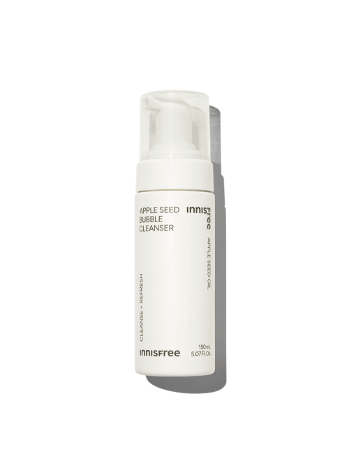 innisfree Apple Seed Bubble Cleanser packaging and details