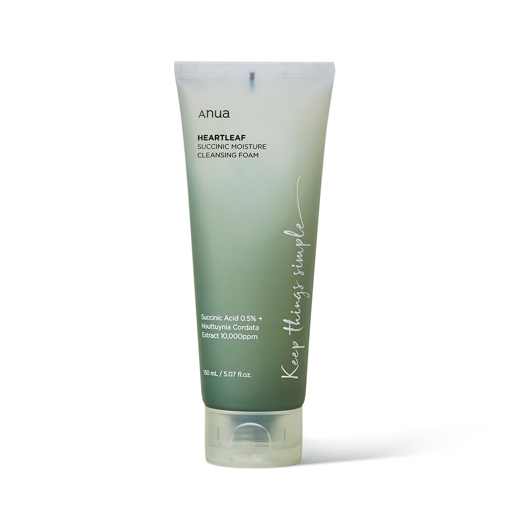 Anua HEARTLEAF SUCCINIC MOISTURE CLEANSING FOAM 150ml (Cleansers)