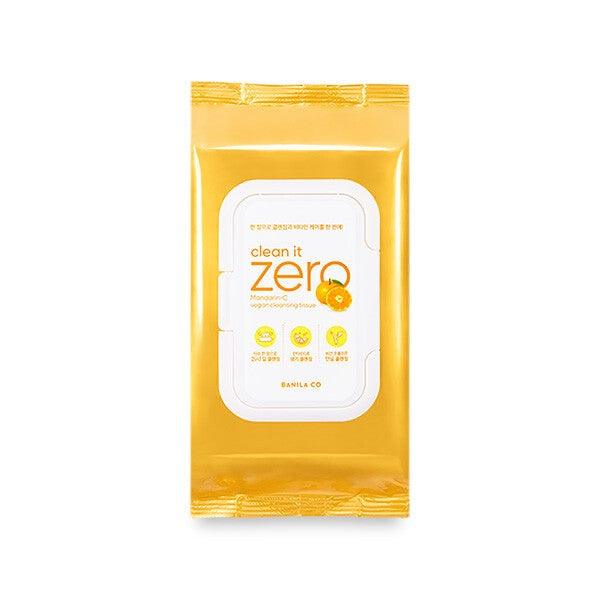 BANILA CO Clean it Zero Mandarin-C VEGAN cleansing Tissue (80 Wipes) packaging and details