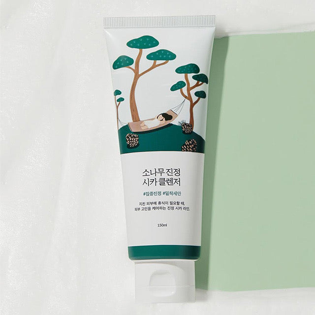 Round Lab Pine Calming Cica Cleanser packaging and details