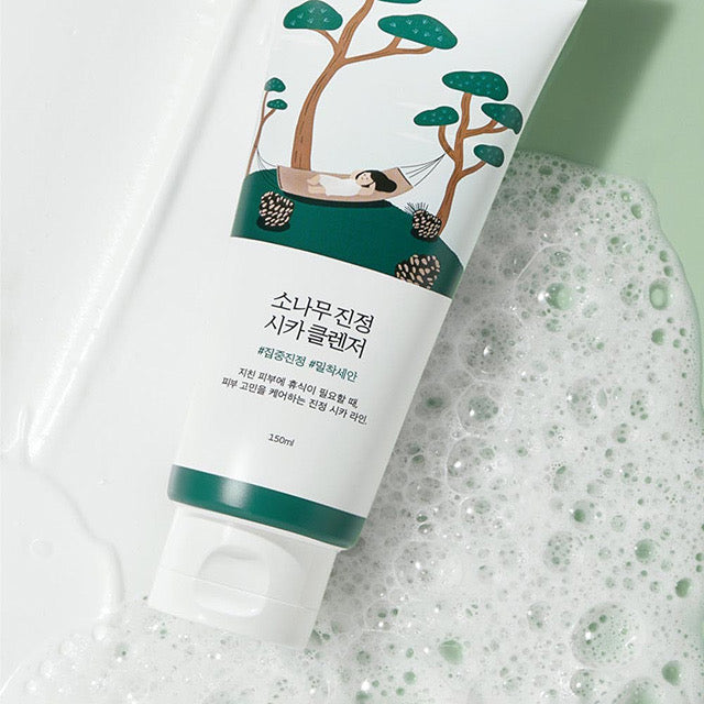 Round Lab Pine Calming Cica Cleanser how to use