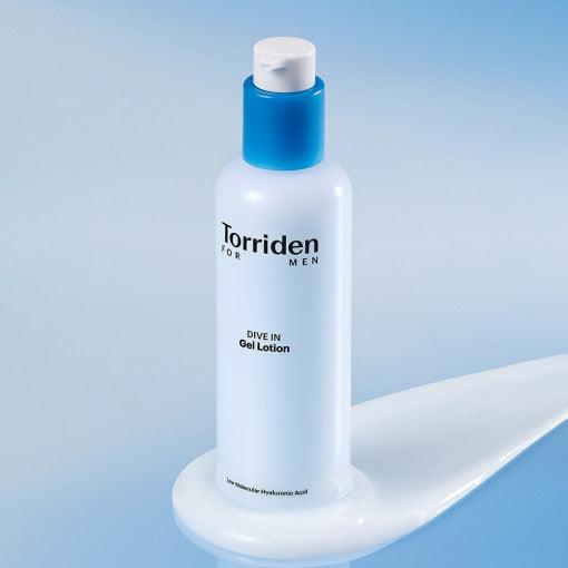 Torriden Dive-in For Men Low Molecular Hyaluronic Acid Gel Lotion packaging and details