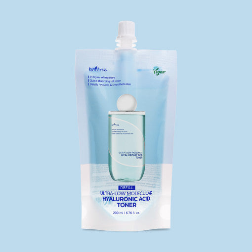 Isntree Ultra-Low Molecular Hyaluronic Acid Toner (REFILL) 200ml (Facial Toner)