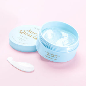 PETITFEE Aura Quartz Eye Mask 85g (60 Patches) packaging and details