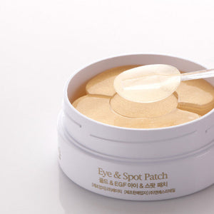 PETITFEE GOLD EGF EYE & SPOT PATCH (EYE patch 1.1g X 60 Patches + SPOT patch 0.6g X 30 Patches) close-up view