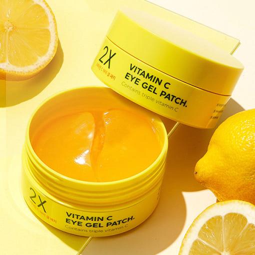 TONYMOLY 2X Vitamin C Eye Gel Patch 84g (60ea) packaging and details