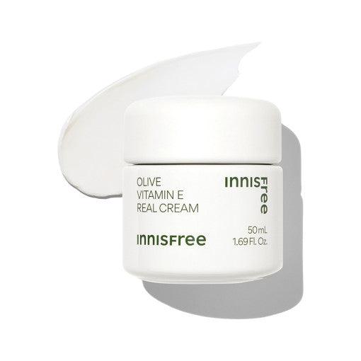 innisfree Olive Vitamin E Real Cream packaging and details
