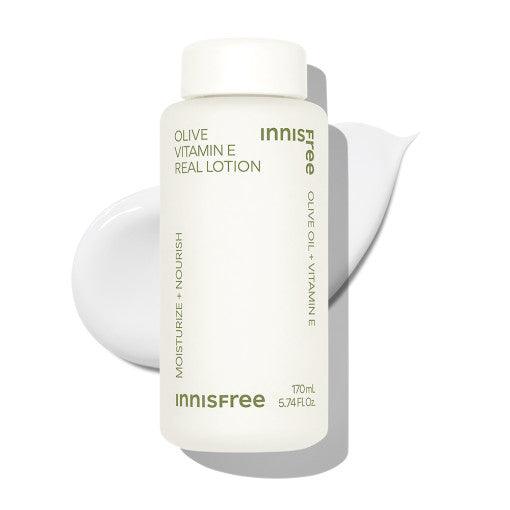 innisfree Olive Vitamin E Real Lotion packaging and details