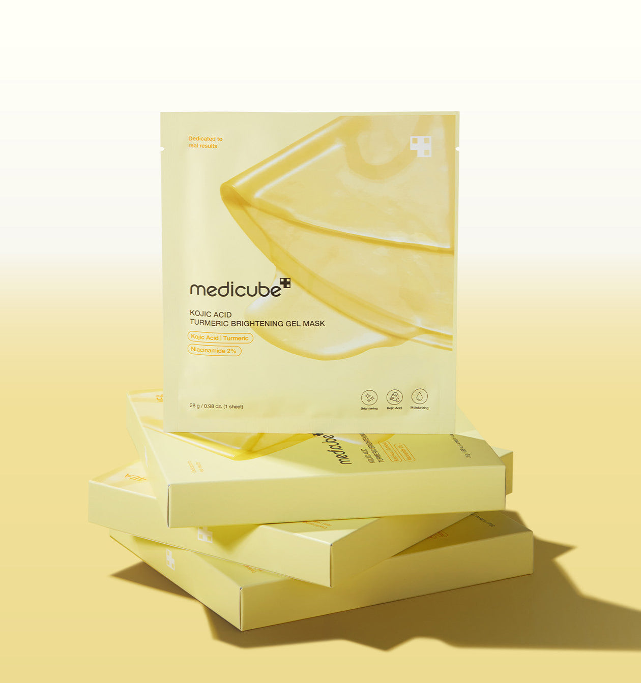 medicube Kojic Acid Turmeric Brightening Gel Mask 28g*4ea - Korean Skincare | Mirai Skin