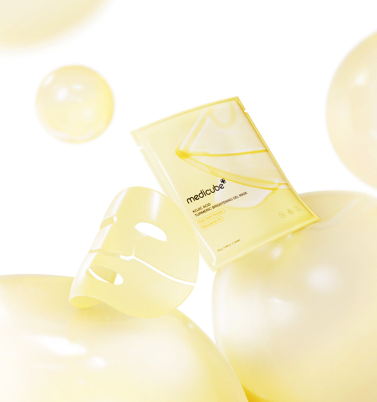 medicube Kojic Acid Turmeric Brightening Gel Mask 28g*4ea - Korean Skincare | Mirai Skin