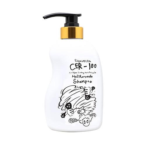Elizavecca CER-100 Collagen Coating Hair A+ Muscle Hell-Tornado Shampoo packaging and details