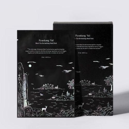 Pyunkang Yul Black Tea Revitalizing Mask Pack (25ml x 10 Sheets) packaging and details