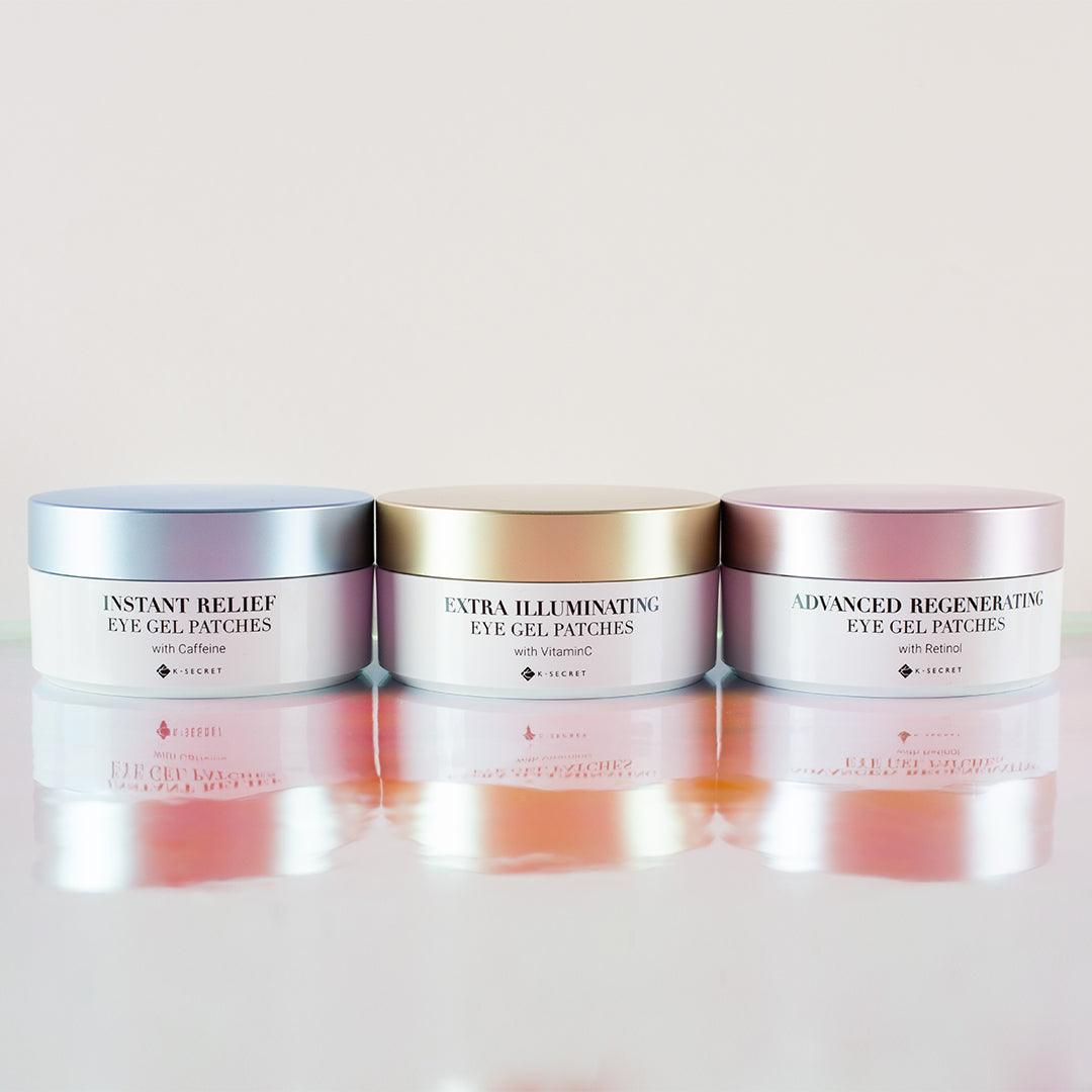K-SECRET Eye Gel Patches Set (RETINOL + VITAMIN C CAFFEINE) 60ea/102g*3 (Eye Patches) 102 g