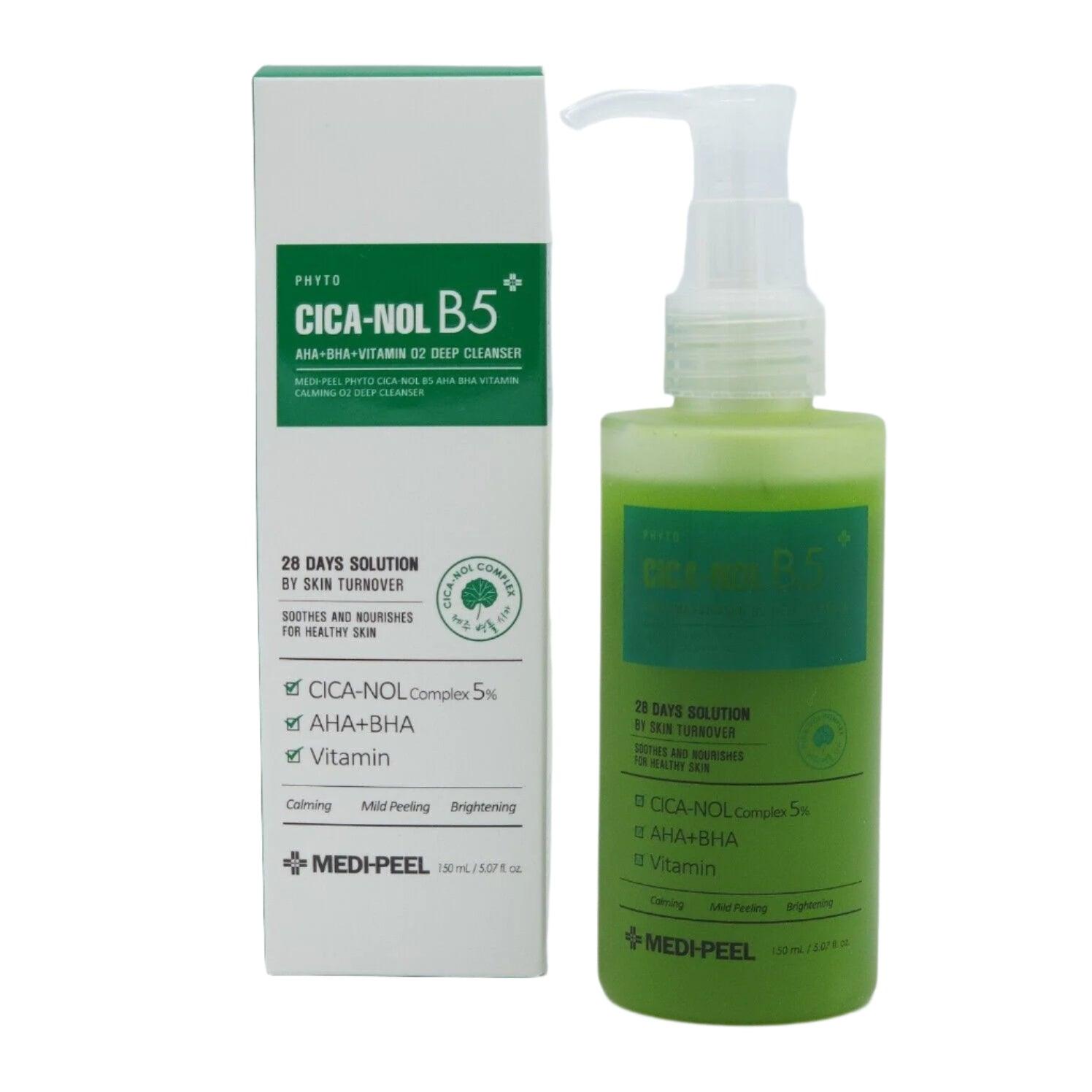 MEDIPEEL PHYTO CICA-NOL B5 AHA BHA Vitamin Calming O2 Deep Cleanser 150ml