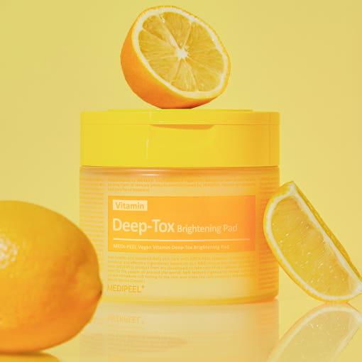 MEDIPEEL Vegan Vitamin Deep-Tox Brightening Pad 70pcs/270ml (Essence Pad) 70 pcs