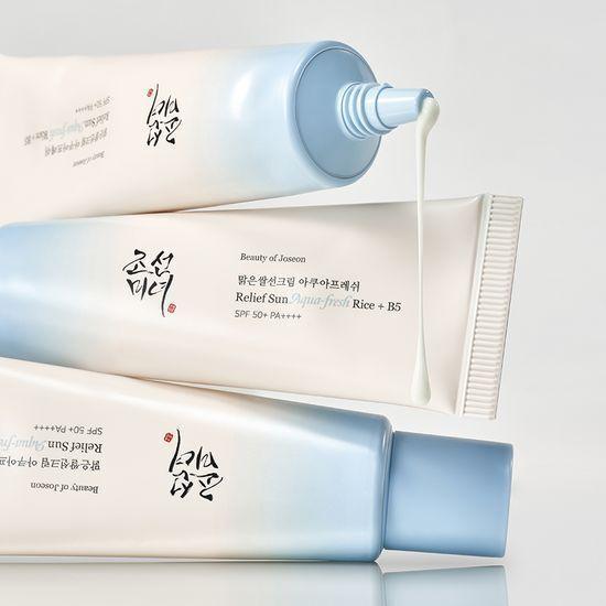 Beauty of Joseon Relief Sun Aqua-fresh Rice+B5 (SPF50+ PA++++) 50ml x how to use