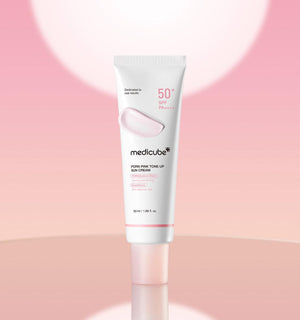 medicube PDRN Pink Tone Up Sun Cream product texture