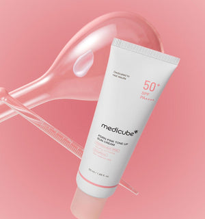 medicube PDRN Pink Tone Up Sun Cream close-up view