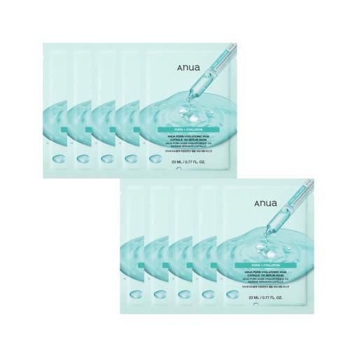 Anua PDRN Hyaluronic Acid Capsule 100 Serum Mask Sheet 23ml*10ea (Facial Mask)