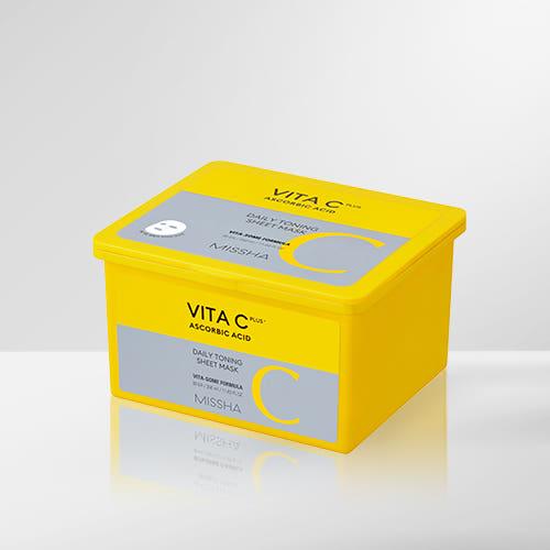 MISSHA Vita C Plus Daily Toning Sheet Mask 350ml/30sheets (Facial Mask)