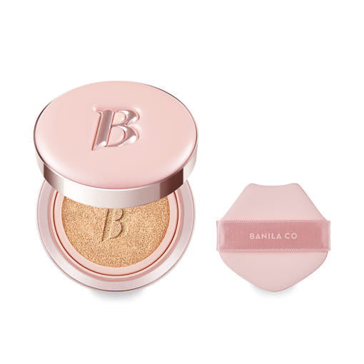BANILA CO Essence Skin Pink Cushion SPF50+ PA+++ packaging and details