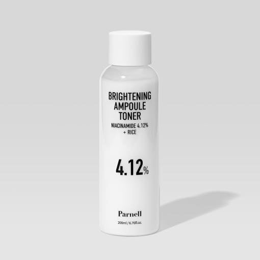 Parnell Niacinamide 4.12 Rice Brightening Ampoule Toner packaging and details
