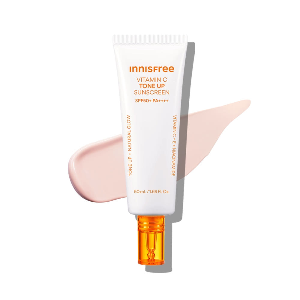 innisfree Vita C Tone Up Sunscreen SPF50+ PA++++ packaging and details