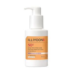 ILLIYOON Mild Easy Wash Sun Cream SPF50+ PA++++ 150ml - product packaging