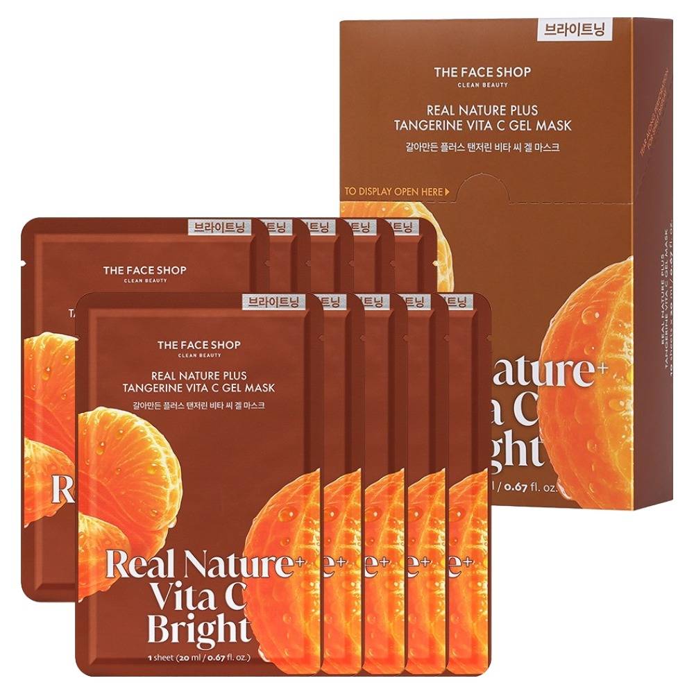 THE FACE SHOP Real Nature Plus Tangerine Vita C Gel Mask 20ml X 10ea