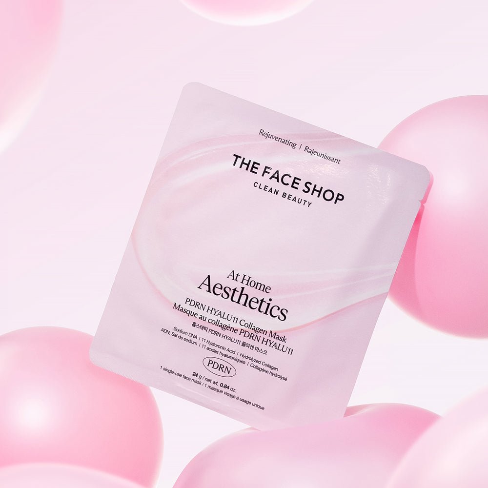 THE FACE SHOP At Home Aesthetics Vegan PDRN HYALU11 Collagen Mask 24g X 4ea