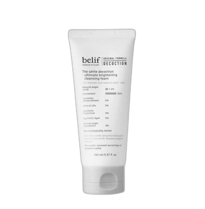 belif The White Decoction Ultimate Brightening Cleansing Foam 100ml