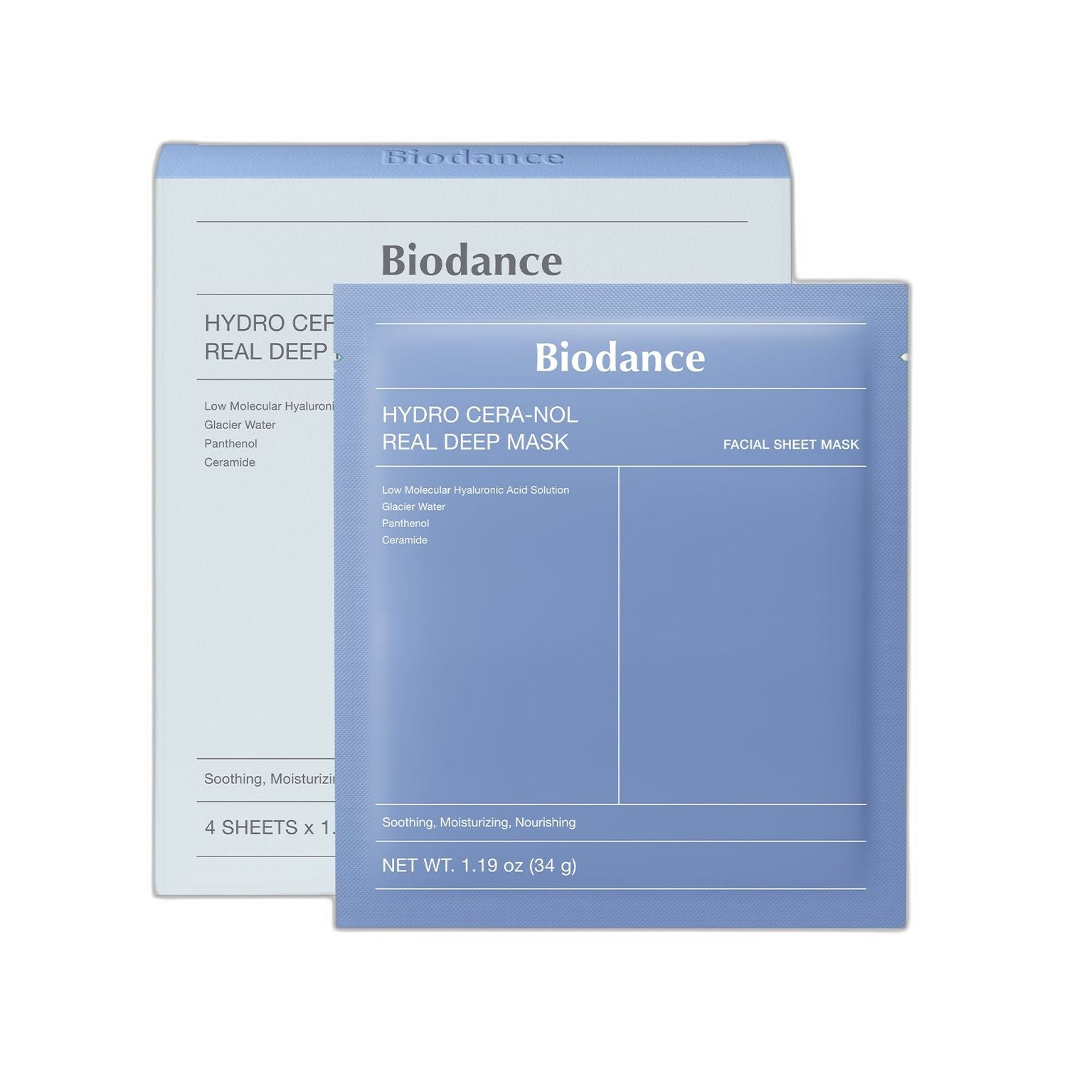 Biodance Hydro Cera-Nol Real Deep Mask Sheet 4P