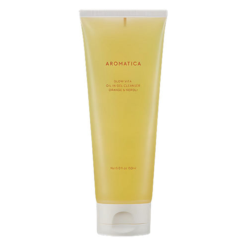 AROMATICA Glow Vita Oil-in-Gel Cleanser – Orange & Neroli (150ml)