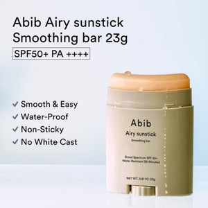 Abib Airy sunstick Smoothing bar SPF50+ PA++++ 23g, image 2