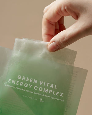 AXIS-Y 61% Mugwort Green Vital Energy Complex Sheet Mask 27ml x 5pcs, image 3