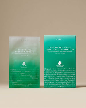 AXIS-Y 61% Mugwort Green Vital Energy Complex Sheet Mask 27ml x 5pcs, image 6